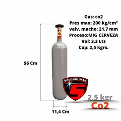 CILINDRO CO2 2.50 KG C/CARGA IMPROCIL - comprar online
