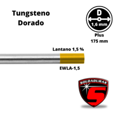 TUNGSTENO 1.6 MM LANTANO (DORADO) - comprar online
