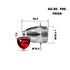 TOBERA PLASMA AG80 / P80 / PANASO