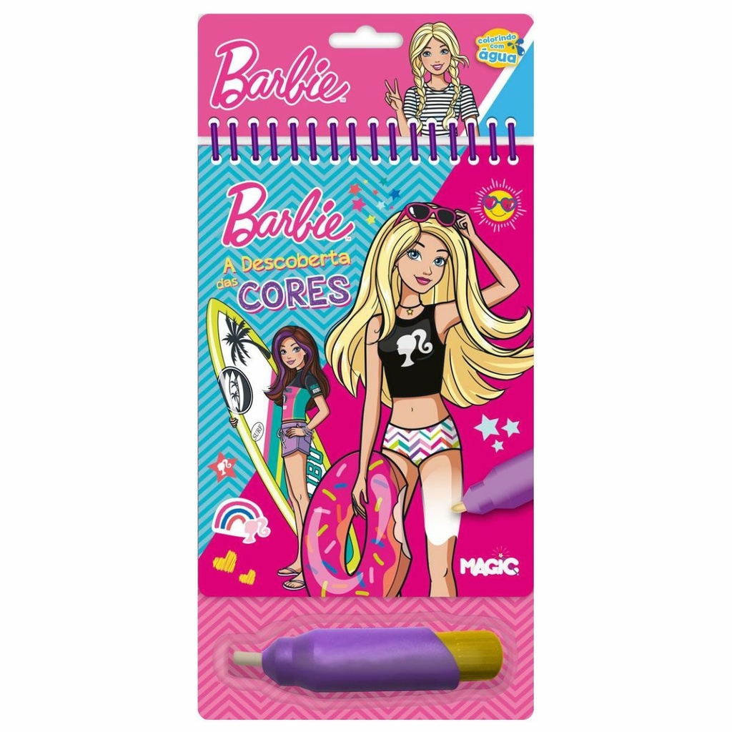 Colorir desenhos da Barbie MINHA BONECA BARBIE GIRL Como colorir Aprenda as  cores com brinquedos 