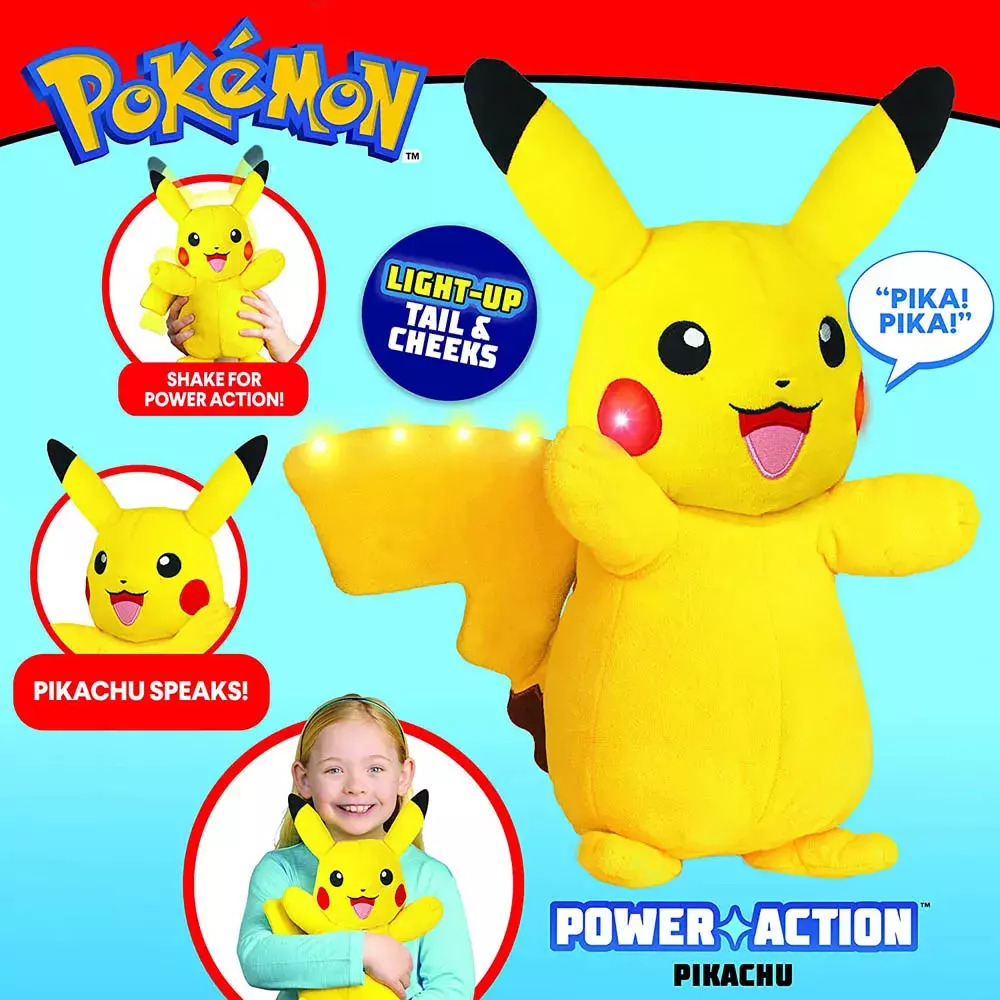 Pokémon power action hotsell interactive plush pikachu