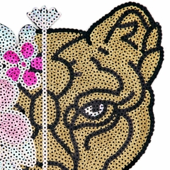 1067 Tigre con flores - comprar online