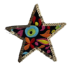 617 Estrella bordada con flores y lentejuelas