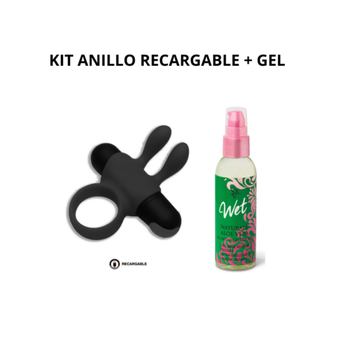 Kit Anillo Recargable + Gel Lubricante 75 ml