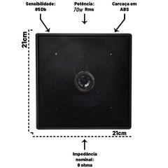 Amplificador Bluetooth Som Ambiente 2 Caixa Teto Preta Quadr na internet