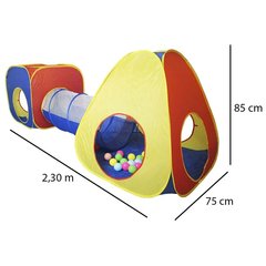 Barraca Infantil Toca Túnel 3x1 Dobrável Com Bolinhas Cabana - comprar online