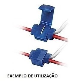 100 Conectores De Derivação Perfurante 0,75-2,50 Mm Azul na internet