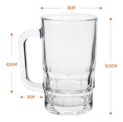 Kit 6 Canecas De Chopp Cerveja Jogo Copo De Vidro Bar Pub - loja online