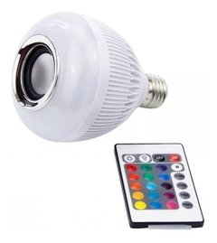 KIT 2 LAMPADA MUSICAL BLUETOOTH LED 12W  RGB CONTROLE na internet