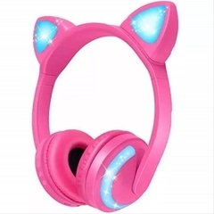 Imagem do Fone Headphone Bluetooth Orelhas Gatinho Led Colorida Bass