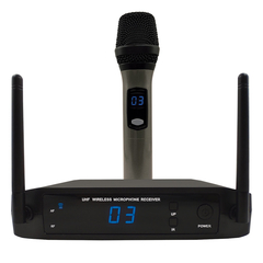 Microfone Sem Fio Leson Ls906 Multifrequências Uhf Cardioide Digital