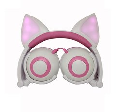 Fone Orelhas De Gatinho  Led Cosplay Dobrável HF-C30