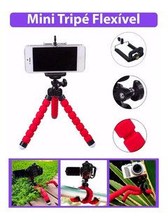 Kit 5 Mini Tripé Flexível Octopus Suporte Celular Cameras na internet
