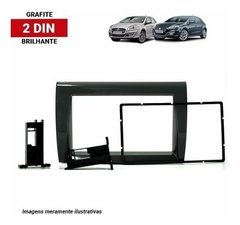 Moldura Painel Dvd 2din Fiat Bravo 2012 A 2016 Grafite na internet