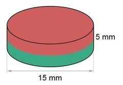 Super Imã Neodímio Forte Disco 15x5mm 01 Pç na internet