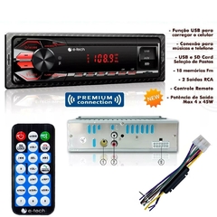 RADIO ETECH PREMIUM + 2 PARES FALANTE 5 POL LS5 140W - Orion eShop | Informatica, Automotivo, Microfones