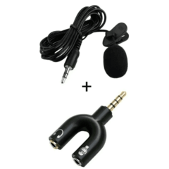 Microfone Para Celular P2 Stereo Com Entrada Fone