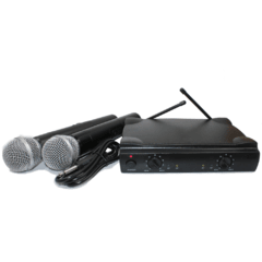 Microfone Sem Fio Uhf Wireless Bivolt Karaokê Profissional - comprar online