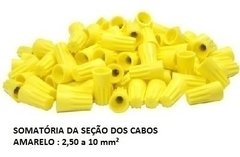 500 Peças Conectores De Torção 2,50 A 10 Mm² Amarelo