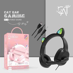 Imagem do Fone De Ouvido Infantil Headset Gatinho Microfone P2 Led Rgb