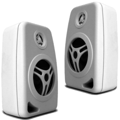 Kit Som Ambiente 4 Caixa Acustica Branca C/ Amplificador Receiver Bluetooth - loja online