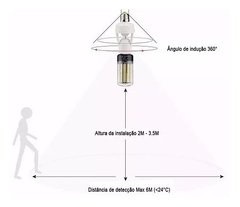 Imagem do Kit 8 Soquete Sensor De Presença Bocal E27 Movimento 360º