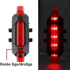 Farol Traseira Lanterna Luz Led Sinalizador Bicicleta Usb Vm na internet