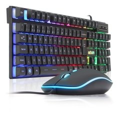 Kit Mouse Teclado Iluminado Semi Mecânico Gamer+fone Sem Fio - comprar online