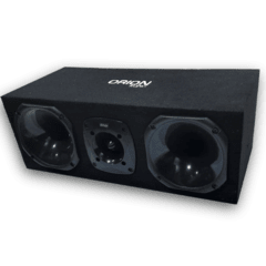 CORNETEIRA 2X1 2 DRIVER 1 TWEETER CARPETE PRETO