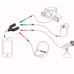 Microfone Para Celular P2 Stereo Com Entrada Fone - loja online