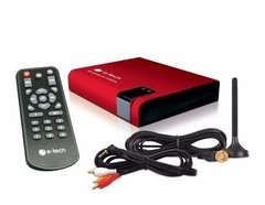 Receptor Antena Tv Digital Automotivo E Tech Controle Remoto