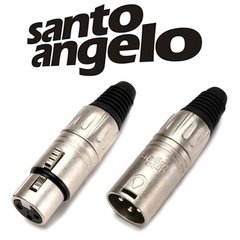 Kit 2 Plug Conector Xlr 1 Macho 1 Femea Canon Santo Angelo - comprar online