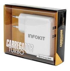 CARREGADOR INFOKIT CELULAR 3.0 QC 36W 2 USB IF2U-FQ336 - comprar online