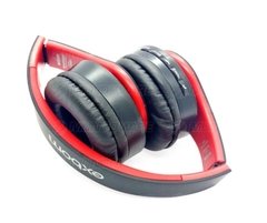 Headphone Fone Bt Exbom Hf 400 Bt Preto Detalhes Vermelhos - comprar online