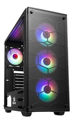 Gabinete Gamer Redragon Wheeljack Preto Vidro 4 Fans Rgb