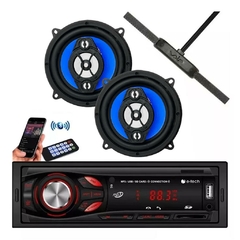 RADIO BLUETOOTH MP3 + FALANTE 4 POL + ANTENA