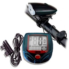 Kit Bike Lanterna Led  Com Buzina + Velocimetro Com Sensor