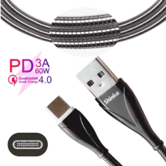 Cabo Usb C Carregador Metal Type-c Turbo Reforçado Tipo C 1m