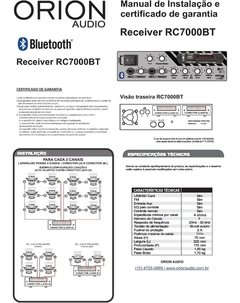 RECEIVER RC7000 500W + 4 PARES LESON CAIXAS PAREDE PRETAS - comprar online