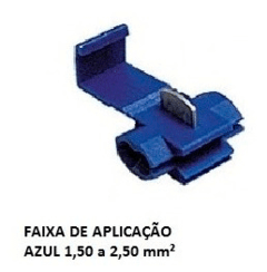 100 Conectores De Derivação Perfurante 0,75-2,50 Mm Azul - comprar online