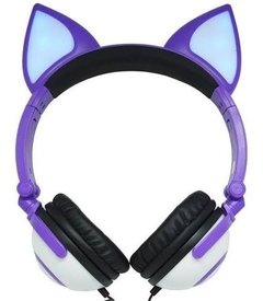 Fone Orelhas De Gatinho  Led Cosplay Dobrável HF-C30 - comprar online