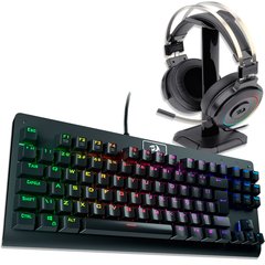 Kit Gamer Redragon Teclado Avenger Rgb Brown + Headset Lamia