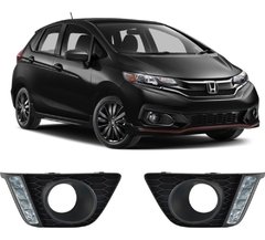 Kit Moldura Led Honda Fit 2014 Com Daylight S/ Seta