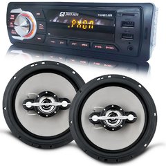 Kit Auto Falante 6 Polegadas Leson Para Carro Rádio Bluetooth Usb