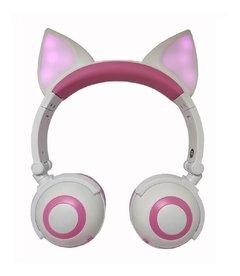 Imagem do Fone Orelhas De Gatinho  Led Cosplay Dobrável HF-C30