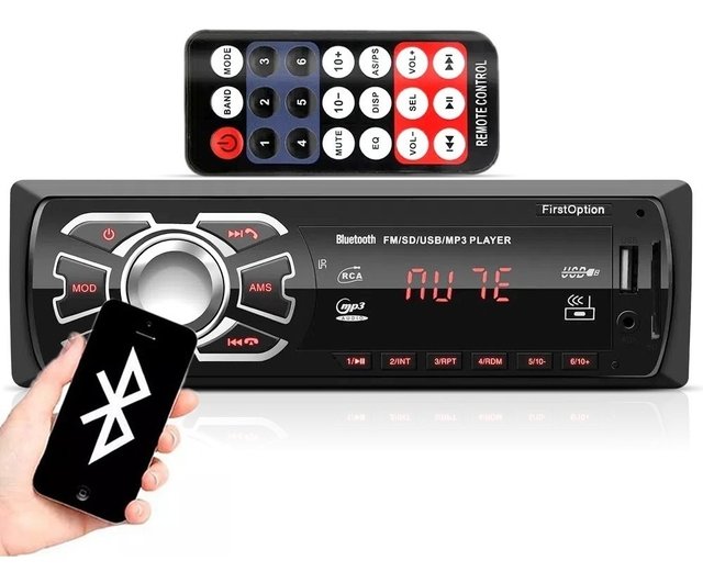 Radio Automotivo Bluetooth Mp3 Player Usb Sd Som Carro