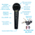Microfone Sm 58 P4 Preto Brilhante Cardióide Profissional - comprar online