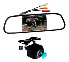 Kit Retrovisor Lcd C/ Camera + Sensor De Estacionamento Re Branco na internet