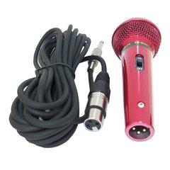 Microfone Profissional Com Fio Cardióide Sm58 P4 Vermelho - loja online