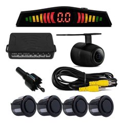 Kit Câmera De Ré + Sensor De Estacionamento Varias Cores - comprar online